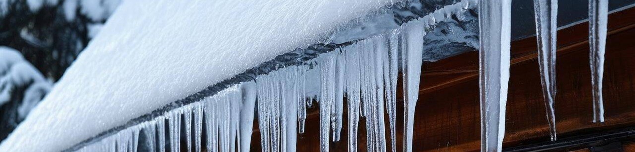 Ice dam in a roof-1-1