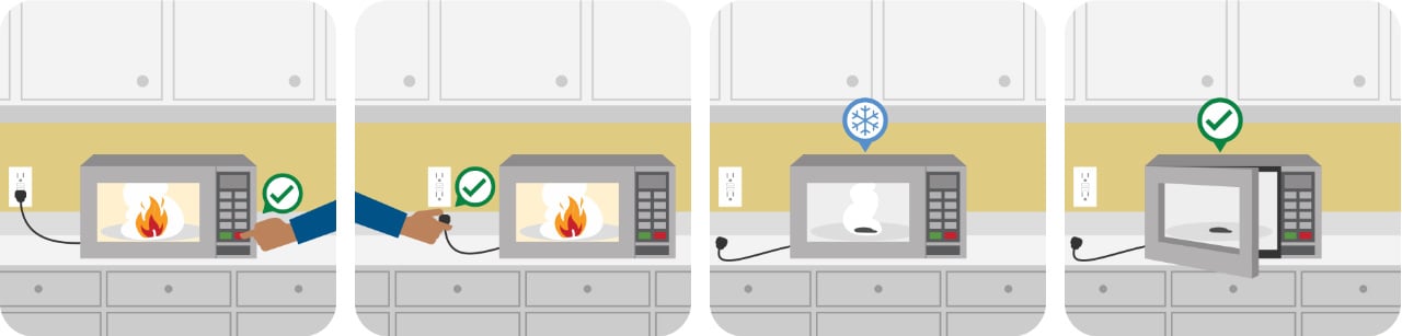 cooking fire safety microwave oven