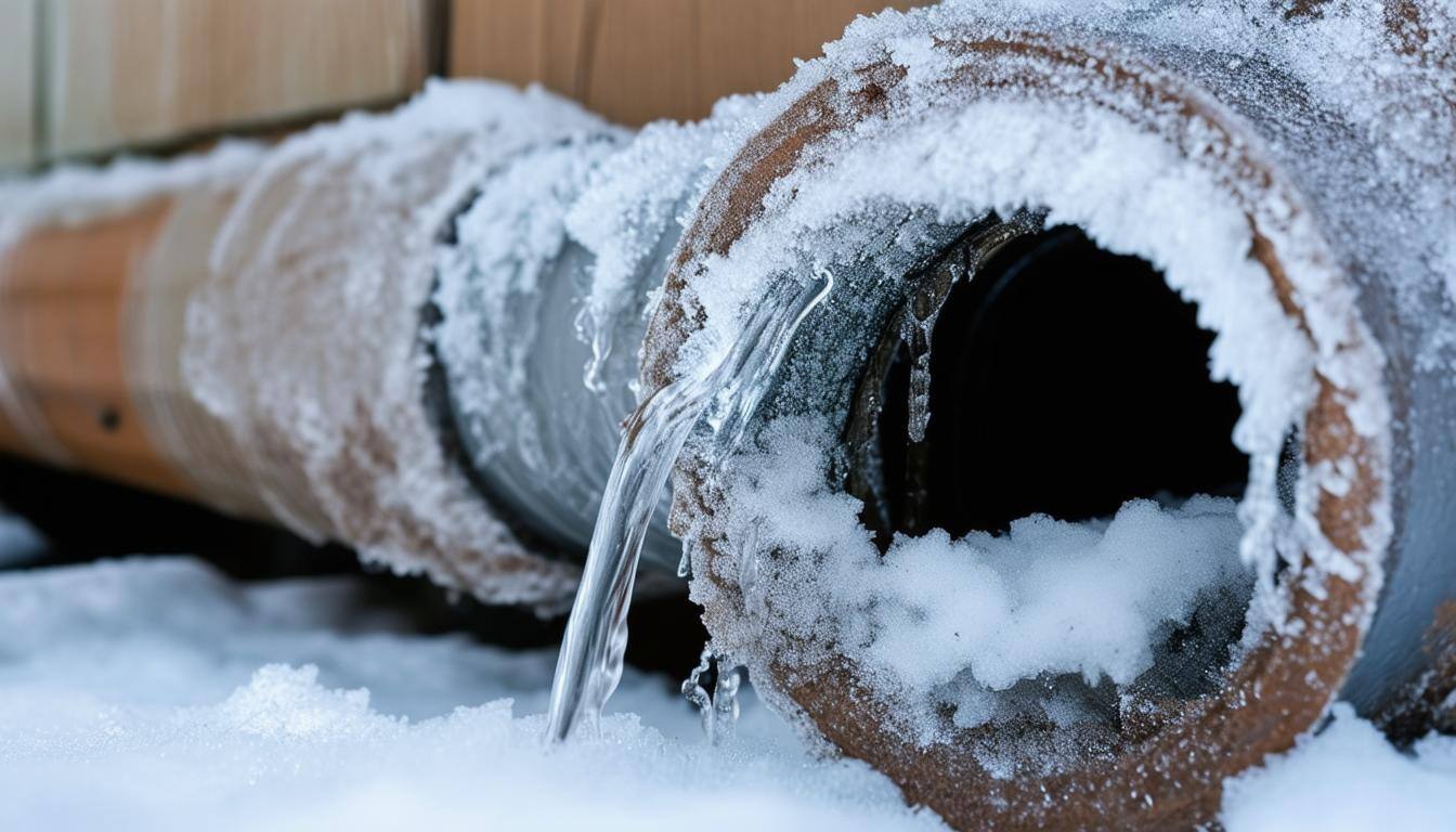 Frozen pipe during winter